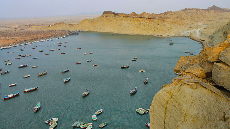beris harbour landscape in chabahar