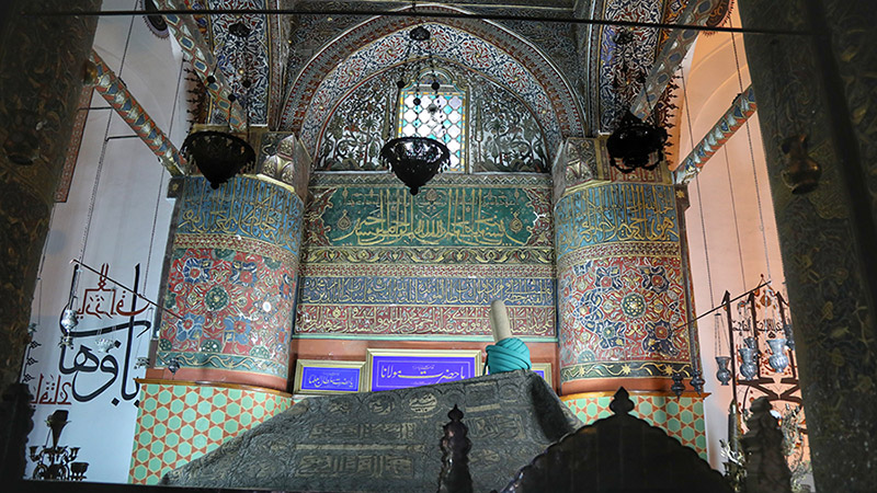 the mausoleum of Rumi in Konya