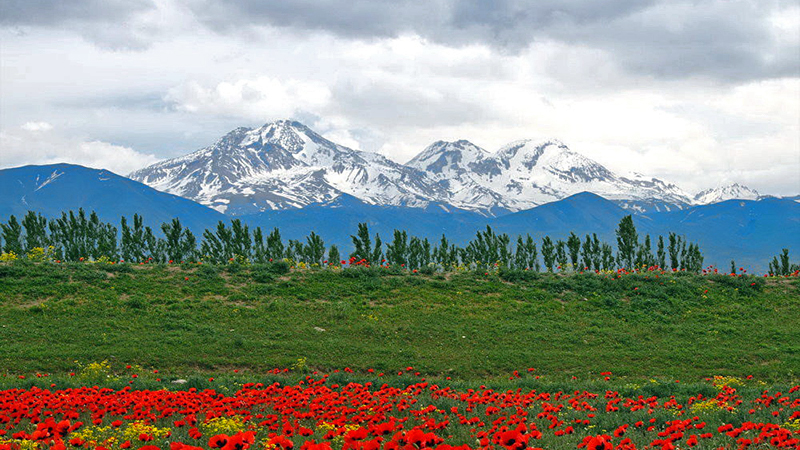Mount Sabalan is the third highest peak of Iran