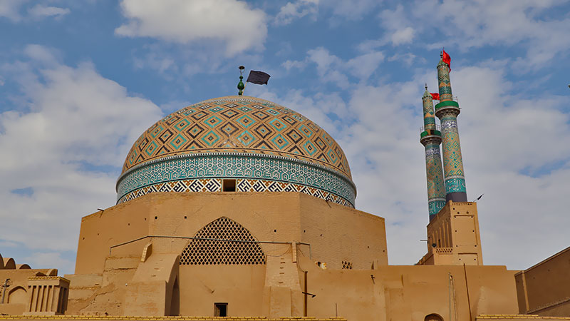 Persian architecture, the dome of Jame mosque of Yazd
