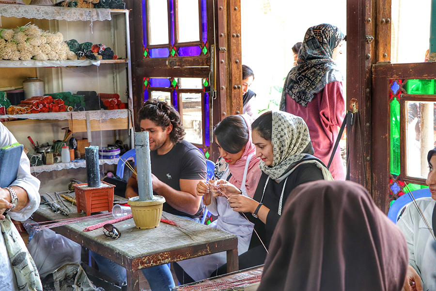 inlay artisans in Shiraz making "Khatam Kari"