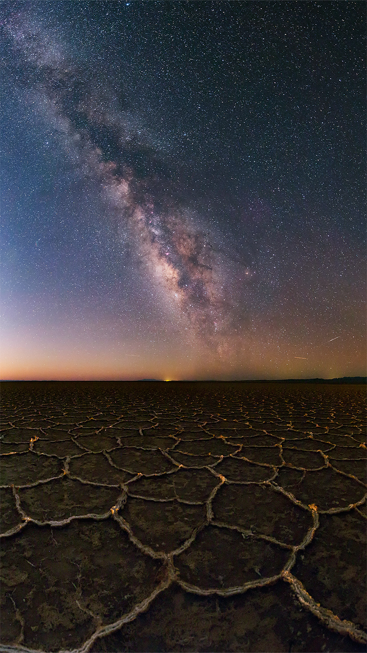 Tabas desert Iran and Milky Way