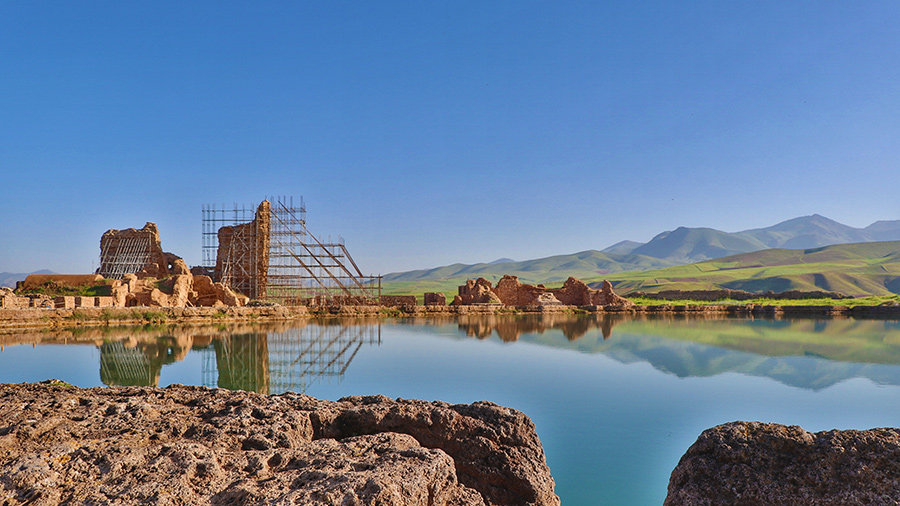 Takht- e Soleyman lake in Takab